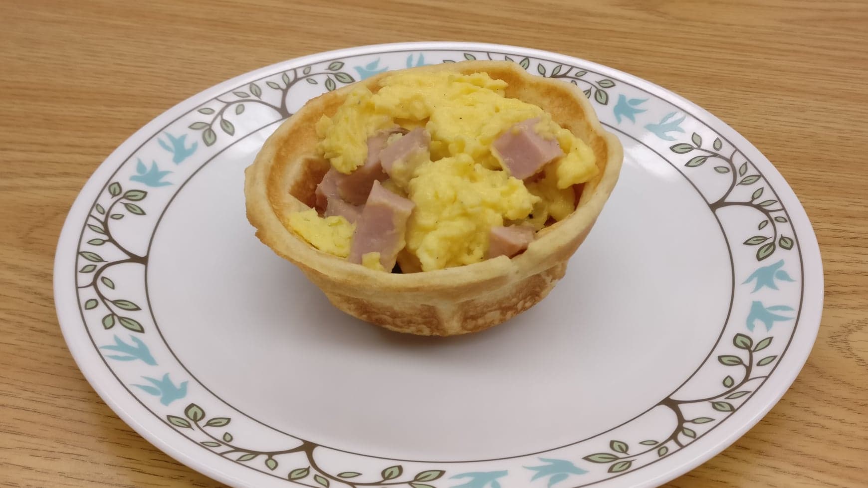 Waffle Bowl With Scrambled Eggs & Ham Now Available At Buck & Jo’s